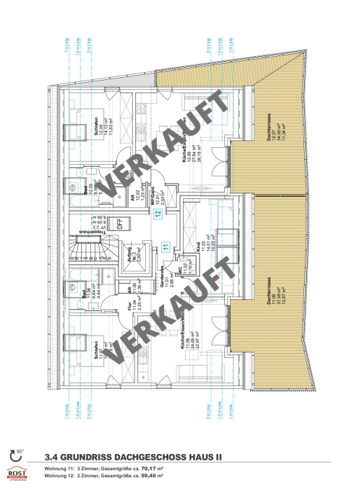 Rost-Wohnbau Burgfarrnbach Hintere Straße Dacheschoss